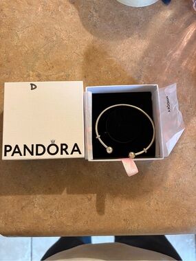Pandora Silver Open Bangle Bracelet
